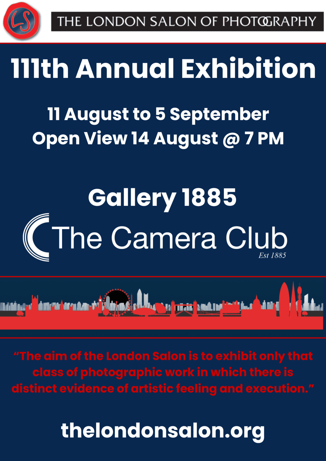 GALLERY 1885 EXHIBITION:  THE LONDON SALON OF PHOTOGRAPHY